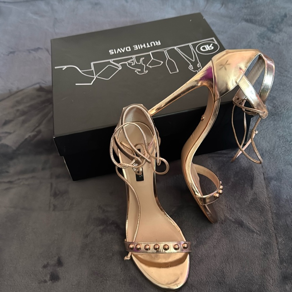 Ruthie Davis Rose Gold high sandals